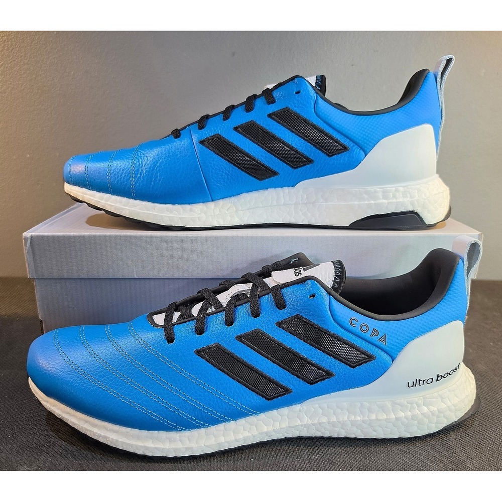 New Men 12.5 Adidas Ultraboost x Copa HQ5904 Charlotte FC Shock Blue Leather NIB